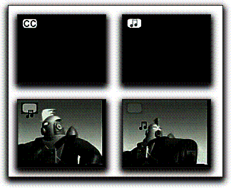 Figure 15: Example of animation to convey sound elements of video